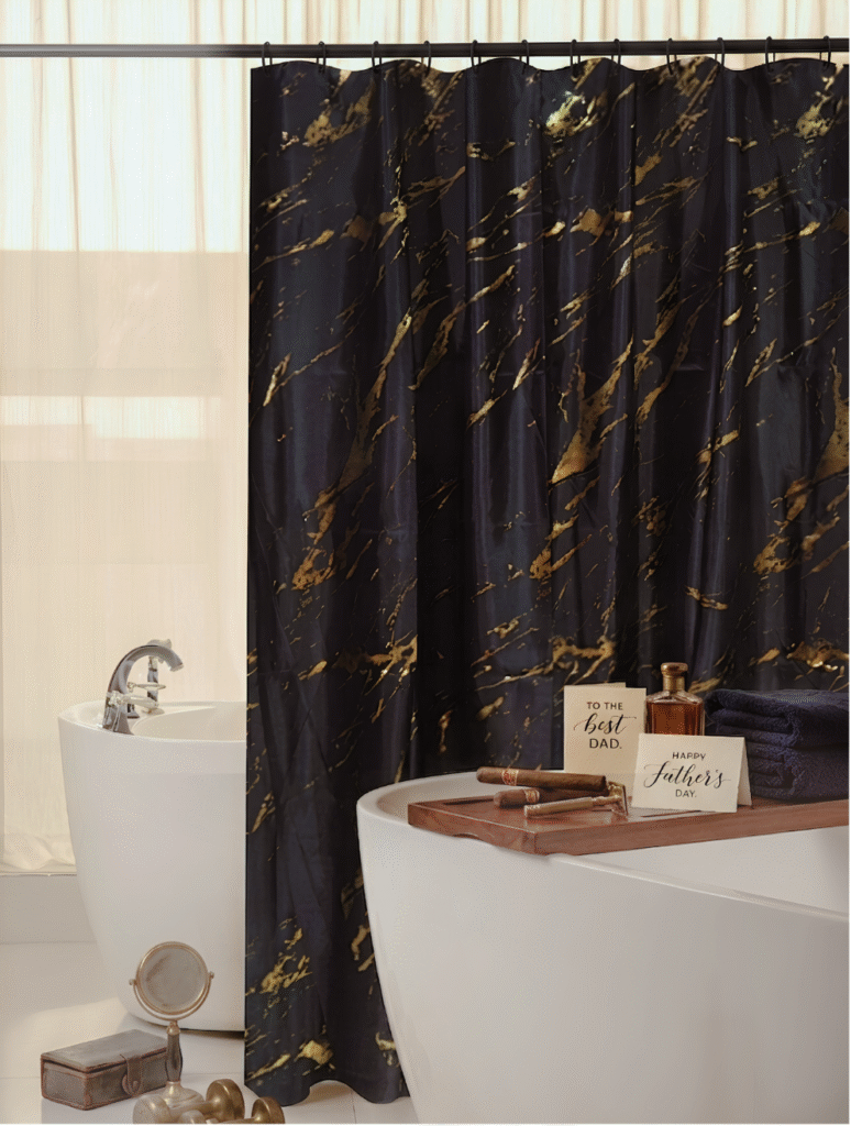 Silver Foli Shower Curtain